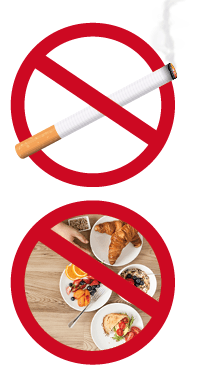 Afbeelding niet roken en niet eten en drinken